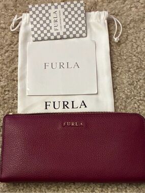Furla with COA and Dusty - Women's Deep wine Full length Wallet